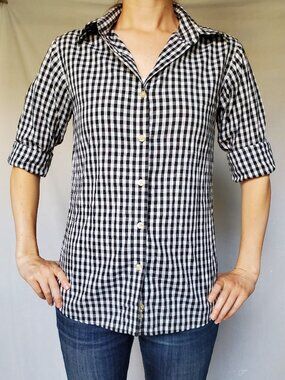 Ultra Club Gingham Checkered Button Up Shirt